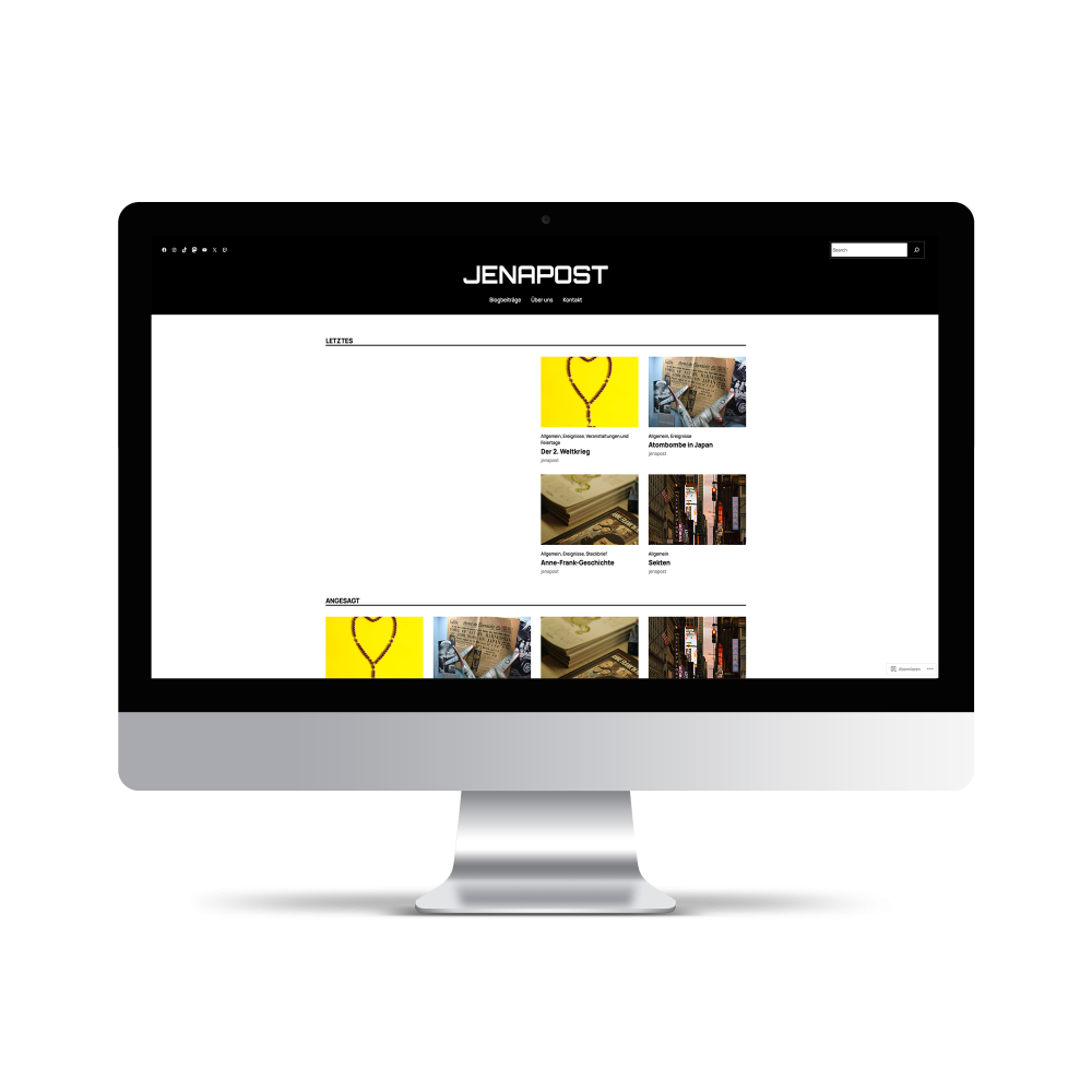 Bildschirm mit Sch&uuml;lerzeitung